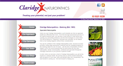 Desktop Screenshot of claridgenaturopathics.com.au